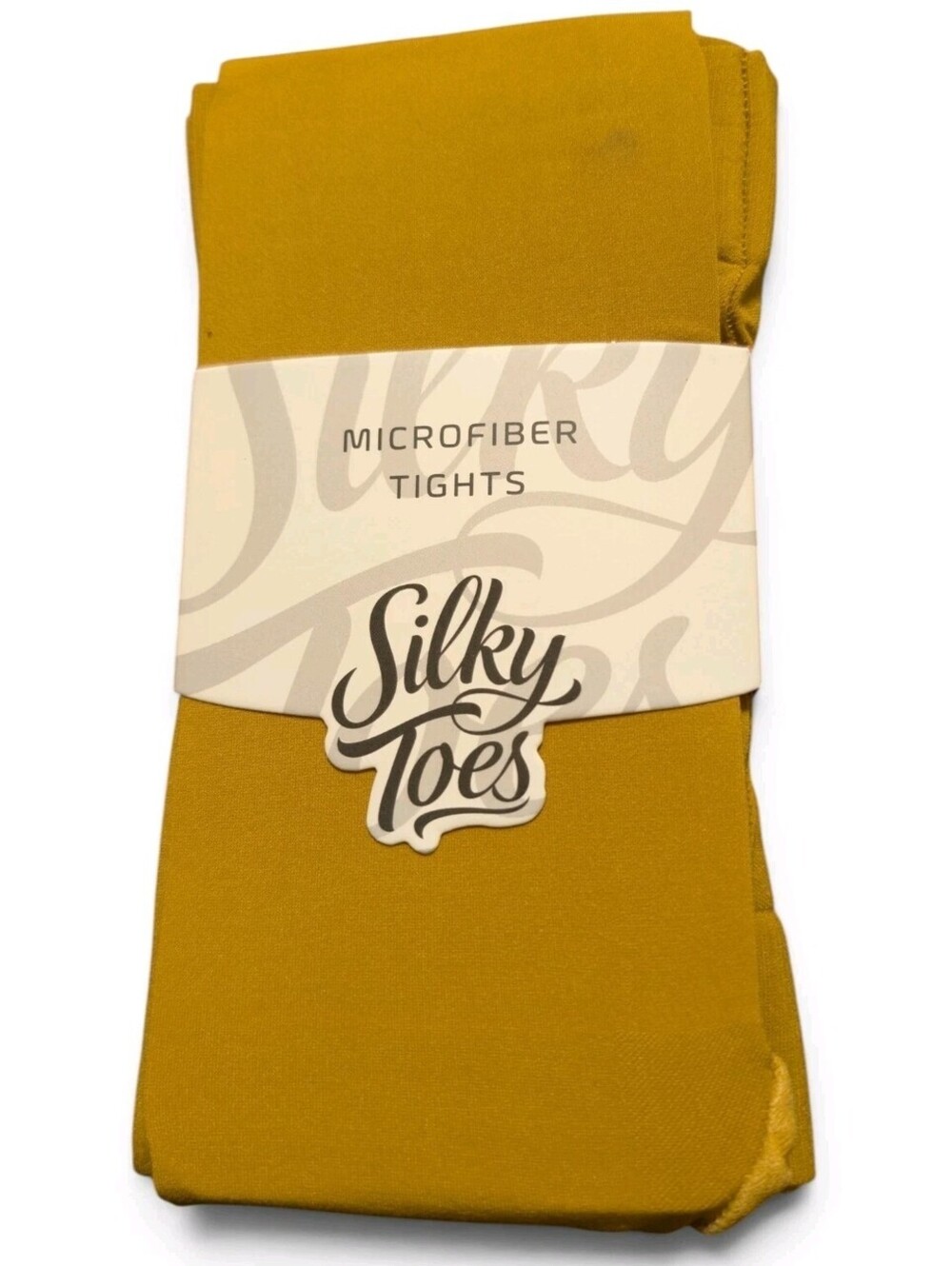 Silky Toes Girls Gold Microfiber Opaque Tights 2 Pair Pack‎ Size 8-10 New